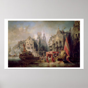 Póster La llegada de Fernando Alvarez de Toledo, duque de