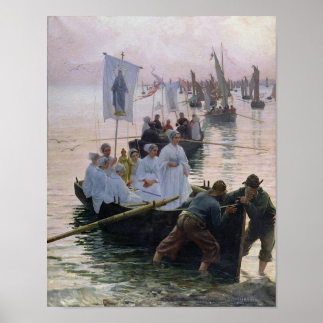 Póster La llegada de la procesión de Santa Ana (Frente)