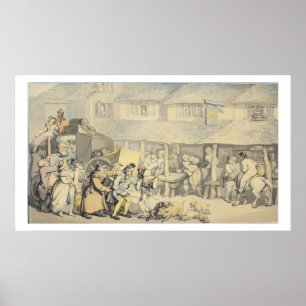 Póster La llegada del entrenador en el Sun Inn, Bod