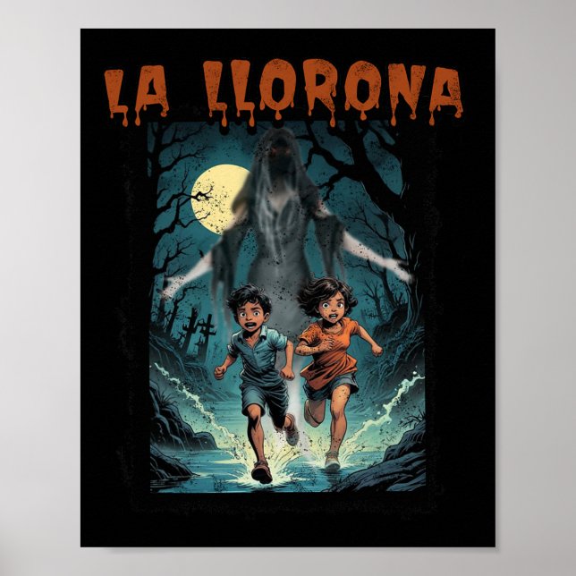 Póster La Llorona Mexicana Impresionante Halloween Dia D (Frente)