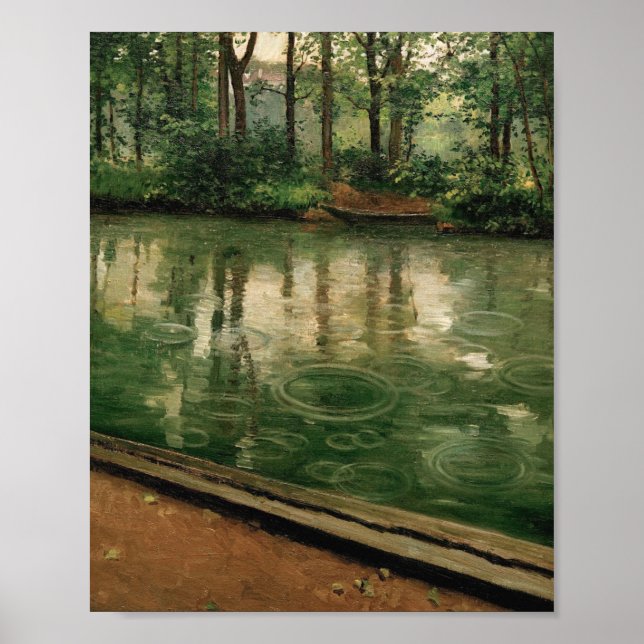 Póster La lluvia de Yerres Gustave Caillebotte (Frente)