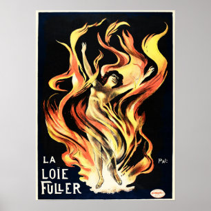 Póster LA LOIE FULLER American Actress Dancer Old Theater