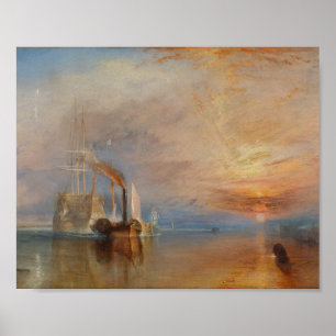 Póster La lucha contra el atardecer temeraire Turner