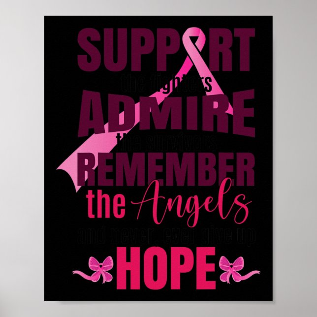 Póster La lucha contra el cáncer de mama genera concienci (Frente)