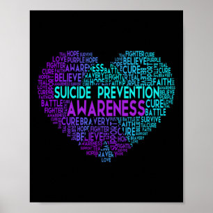Póster La lucha contra el suicidio contra la conciencia s