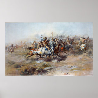 Póster La lucha de Custer