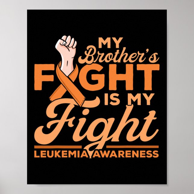 Póster La lucha de Hermano es mi lucha contra la leucemia (Frente)