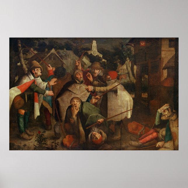 Póster La lucha de los ciegos, 1643 (Frente)