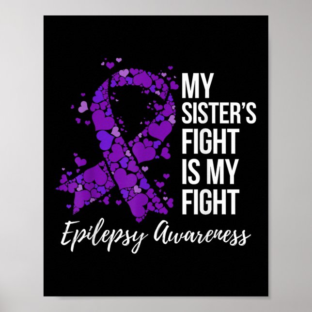 Póster La lucha de mi hermana es conciencia de la epileps (Frente)