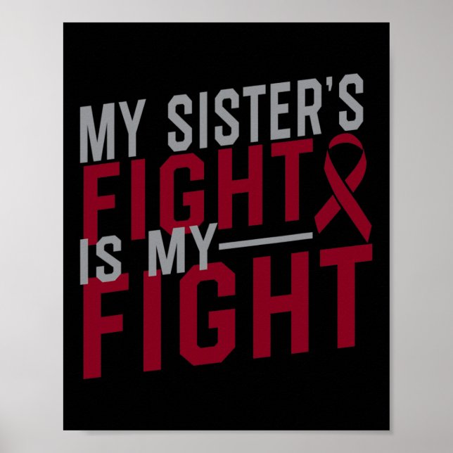 Póster La lucha de mi hermana es mi anemia falciforme A (Frente)