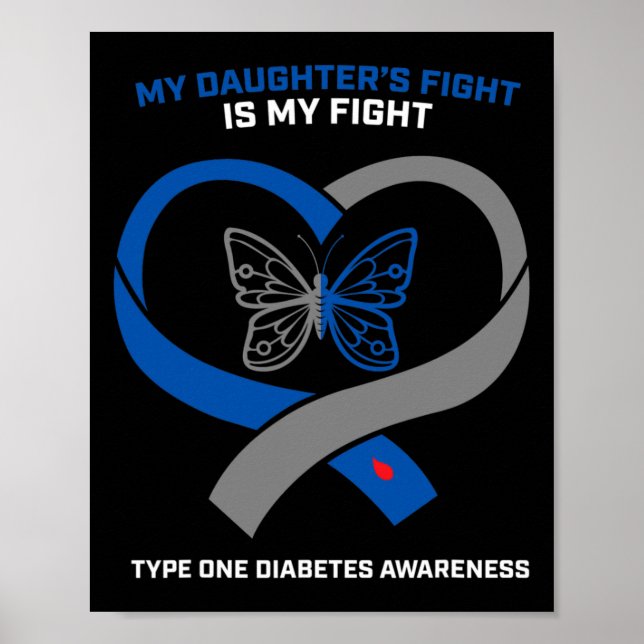 Póster La lucha de mi hermana es por apoyar la diabetes (Frente)