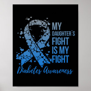 Póster La lucha de mi hija es apoyar la diabetes