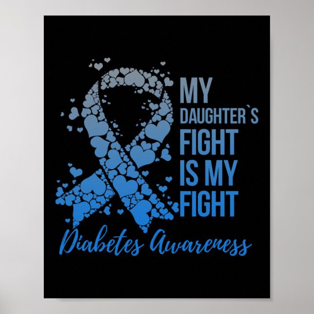 Póster La lucha de mi hija es apoyar la diabetes (Frente)