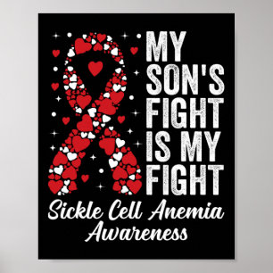 Póster La lucha de mi hijo es la guerra de anemia falcifo