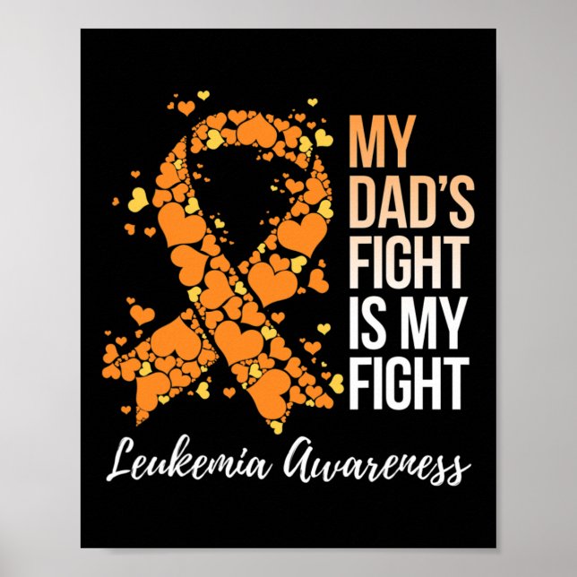 Póster La lucha de mi papá es la conciencia de la leucemi (Frente)