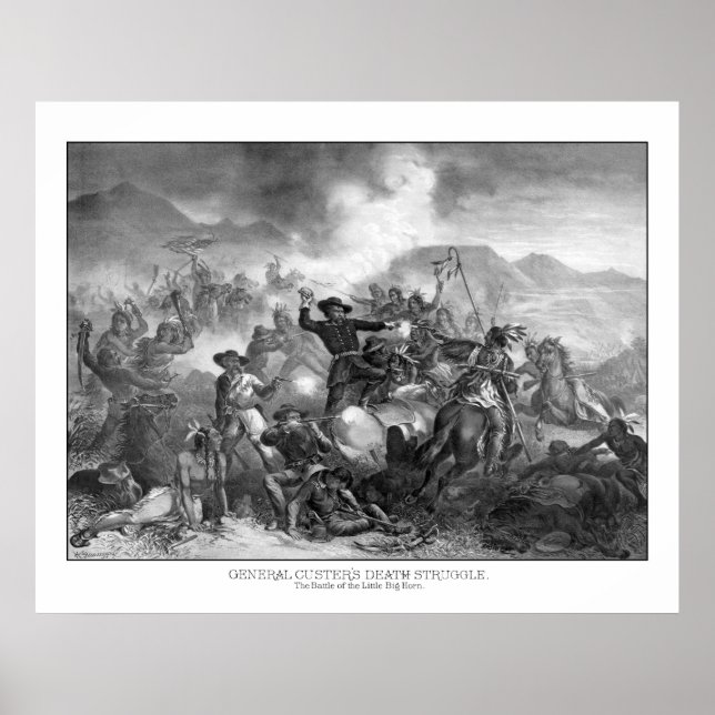 Póster La lucha de muerte del General Custer (Frente)