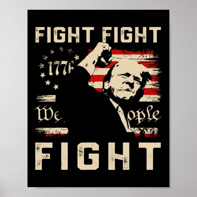 Póster La lucha de Trump contra 1776 We The People Flag T (Frente)