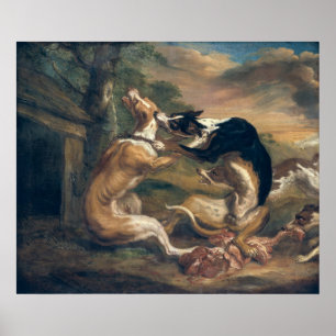 Póster La lucha del perro, 1678