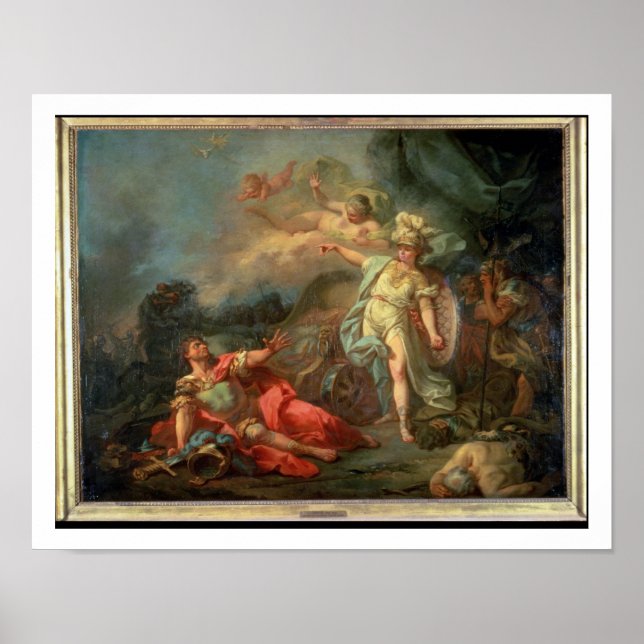 Póster La lucha entre Marte y Minerva, 1771 (petróleo en (Frente)