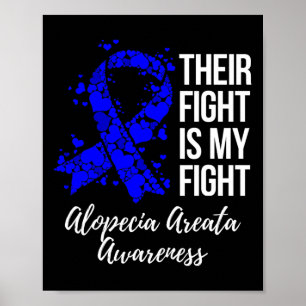 Póster La Lucha Es Mi Lucha Alopecia Areata Conciencia