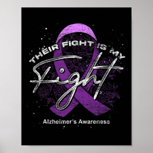 Póster La Lucha Es Mi Lucha Cinta Púrpura Alzheimerheimer