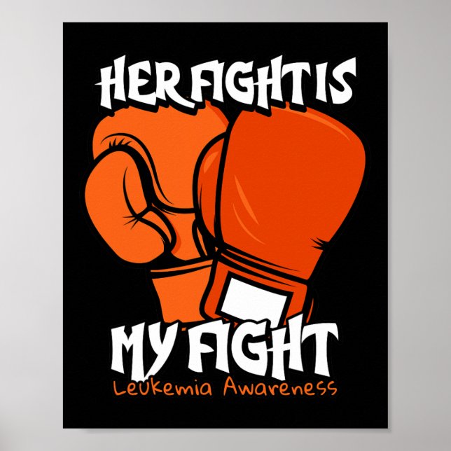 Póster La Lucha Es Mi Lucha Contra El Boxeo. Naranja Leuc (Frente)