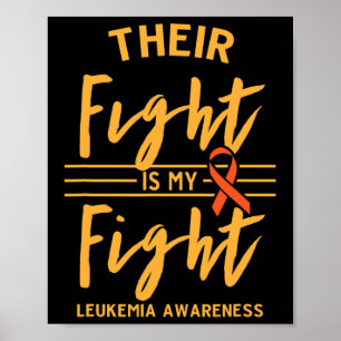 Póster La lucha es mi lucha contra la leucemia
