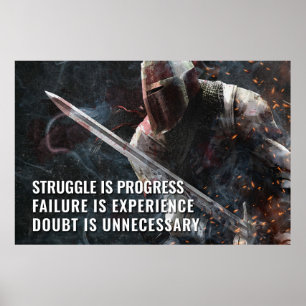 Póster La lucha es progreso - Motivación