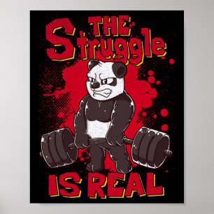 Póster La Lucha Es Realmente Graciosa Construcción De Cue
