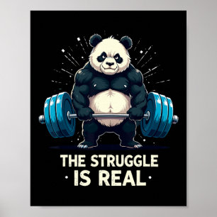 Póster La Lucha Es Realmente Graciosa Motiva De Trabajo D