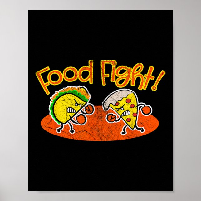 Póster La lucha por la comida - Funny Personalizado de Ta (Frente)