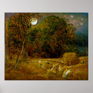 Póster La Luna de Cosecha de Samuel Palmer (1833)