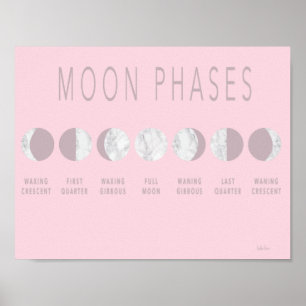 Póster La luna de mármol rosada organiza el poster