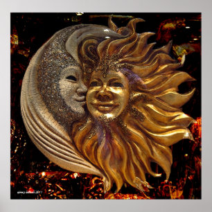 Póster La luna, el sol, el Poster del beso