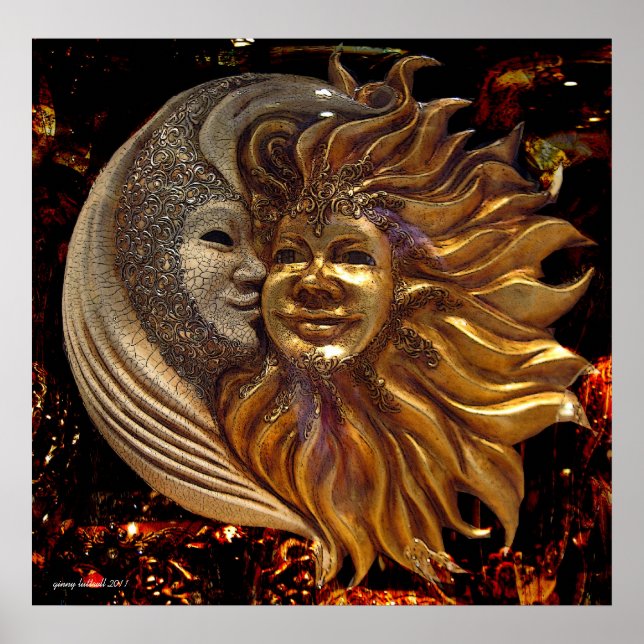 Póster La luna, el sol, el Poster del beso (Frente)
