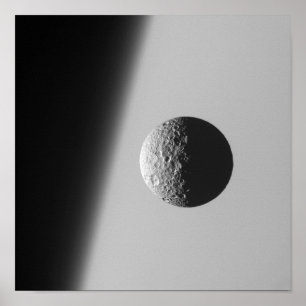 Póster La luna Mimas de Saturn