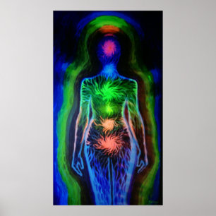 Póster la luz de Chakra y el aura
