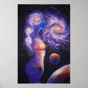 Póster La luz de la galaxia que refleja el alma