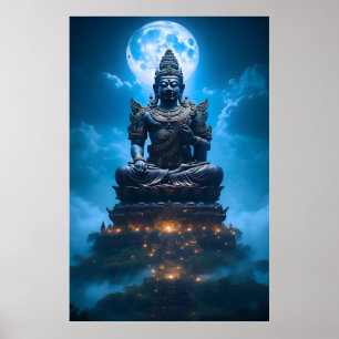 Póster La Luz de la Luna Llena del Buda