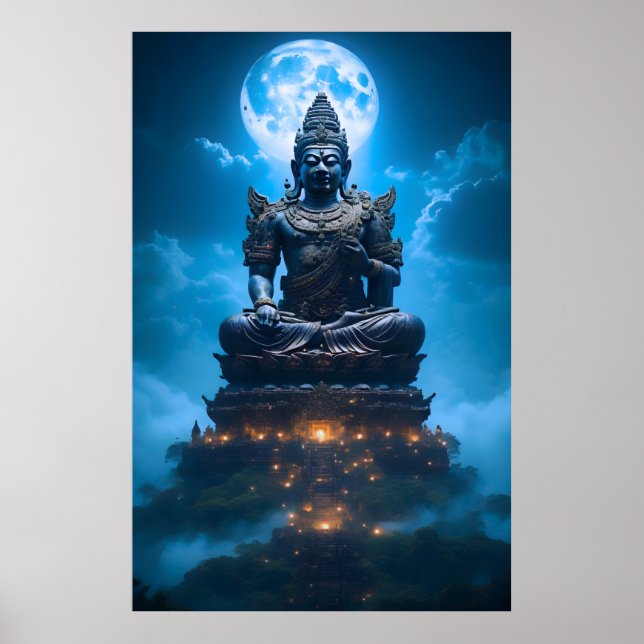 Póster La Luz de la Luna Llena del Buda (Frente)