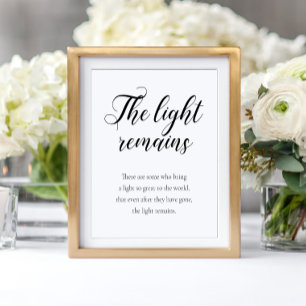 Póster La luz sigue siendo un Boda conmemorativo moderno