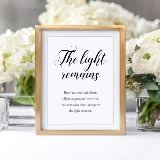 Póster La luz sigue siendo un Boda conmemorativo moderno (Subido por el creador)