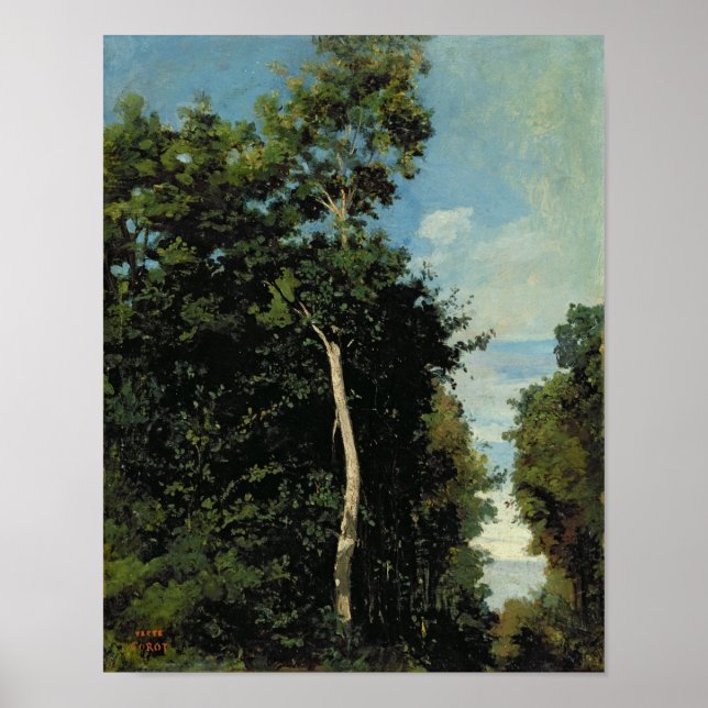 Póster La madera en la Costa de la Gracia en Honfleur (Frente)