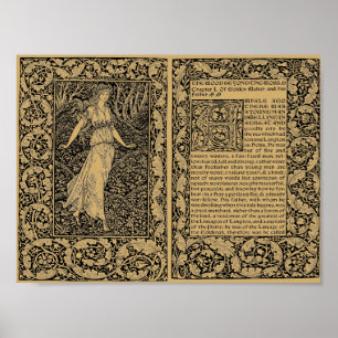 Póster La madera más allá del mundo, de William Morris