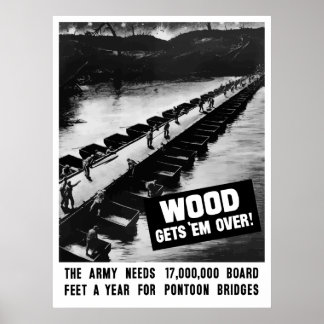 Póster La Madera Se Vuelve — Segunda Guerra Mundial