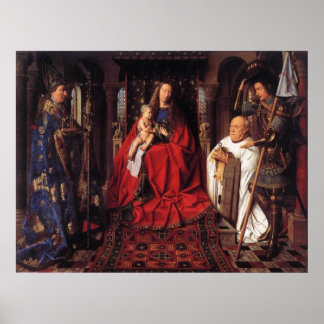 Póster La Madonna con Canon van der Paele