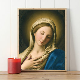 Póster La Madonna En Prayerby Sassoferrato, Religiosa