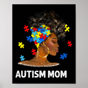 Póster La madre africana del autismo negro y la madre afr