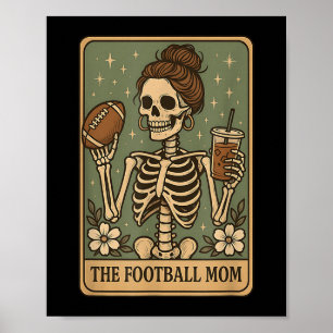 Póster La madre del fútbol Tarot Card Skeleton Game Day P