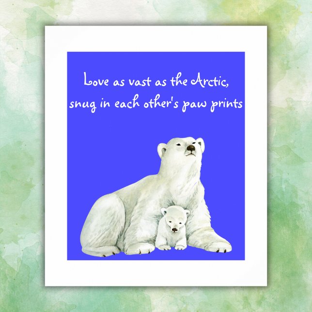 Póster La madre del oso polar con su cachorro | (Subido por el creador)